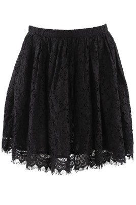 IRO MINIROCK SCHWARZ SPITZE FR 34 UK 6