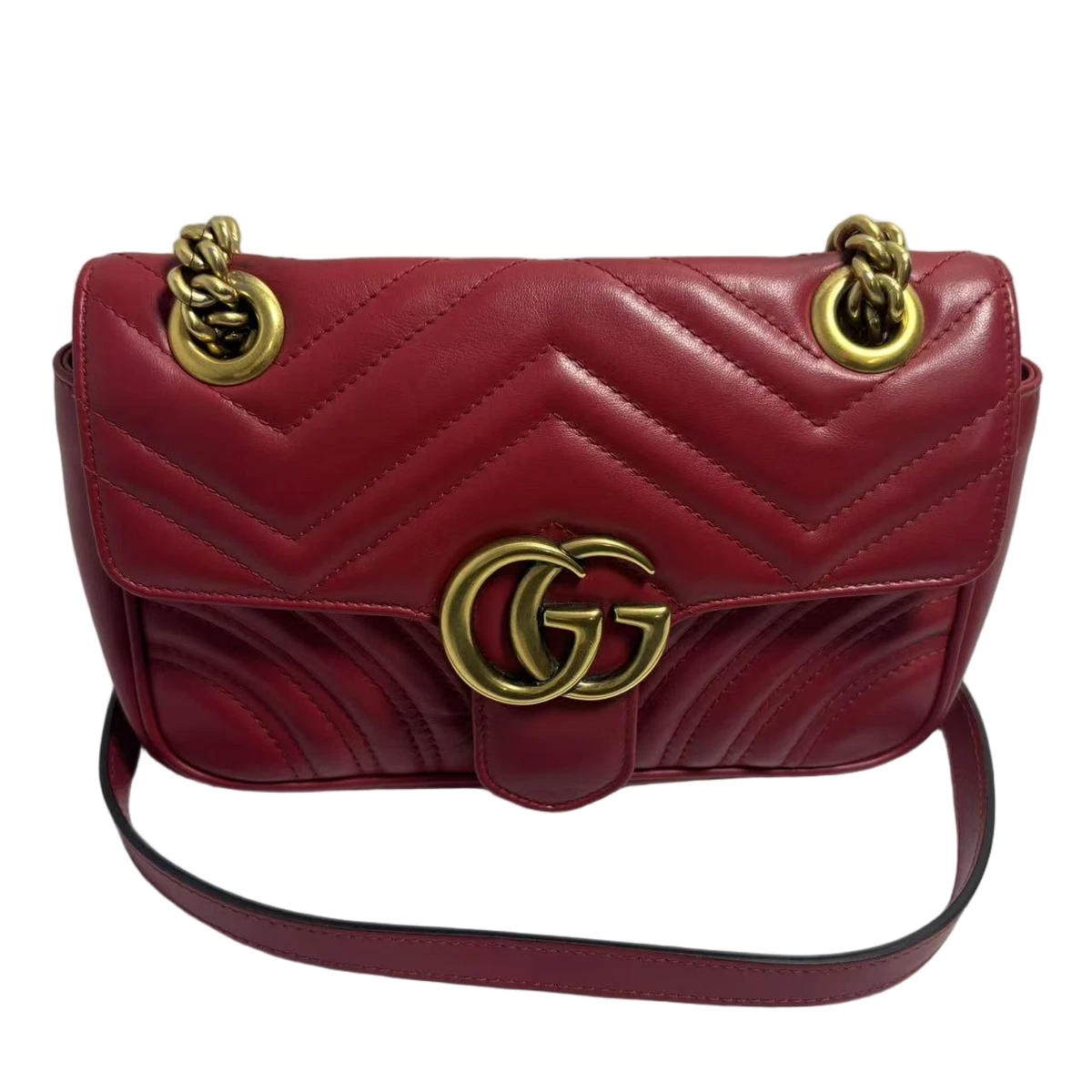 Gucci Marmont Shoulder Bag Red Bags & Handbags for Women for sale 