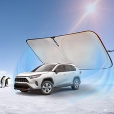 Windshield Sun Shade for Toyota RAV4 2019-2025,Car Shades for Front Windows F...