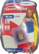 Simpletech High Speed SD Memory Card 64 MB Secure Digital Camera Card