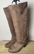 Bertie Women's Slouchy Cowboy Boots 38 EU UK 5 Brown Gaucho Heeled Pull on