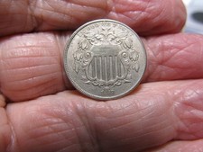 1868 Shield Nickel AU++ Very Nice Higher Grade "Collector Coin"