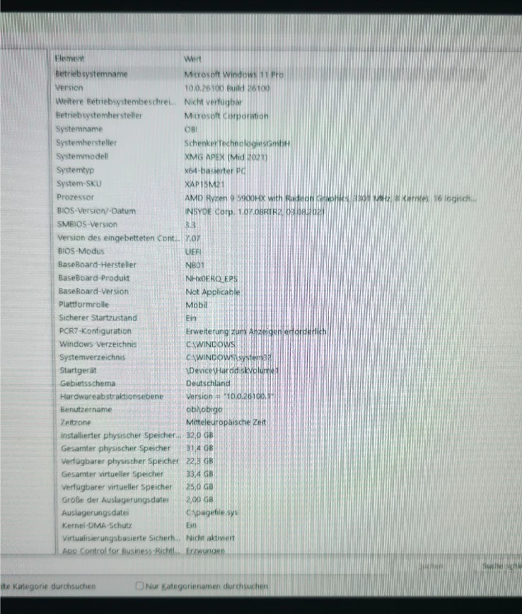 XMG Apex 15 (M21) (AMD Ryzen 9 5900HX, NVIDIA RTX 3070, 32 GB RAM) Gaming Laptop - Bild 4 von 4