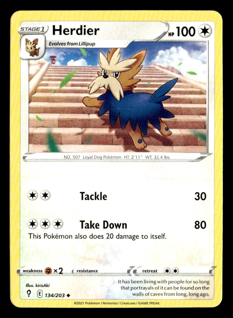 Pokemon Herdier #134/203 tcg Near Mint or Better