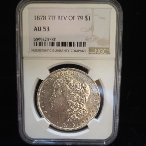 1878 7TF Rev 79 Morgan Dollar NGC AU-53