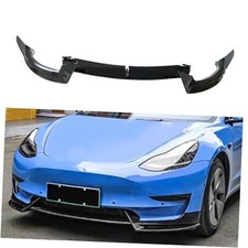 3 PCS Front Lip Spoiler for Tesla Model Y 2020-2023,GT-Style Front Bumper Black