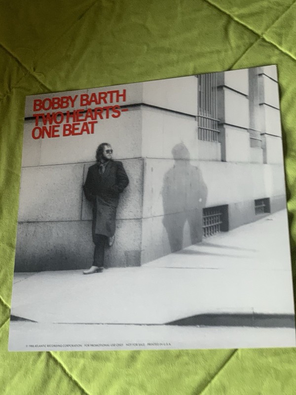 Bobby Barth 1986 Two Hearts , One Beat 12x12 Promo Cover 2Sided Flat Poster AXE