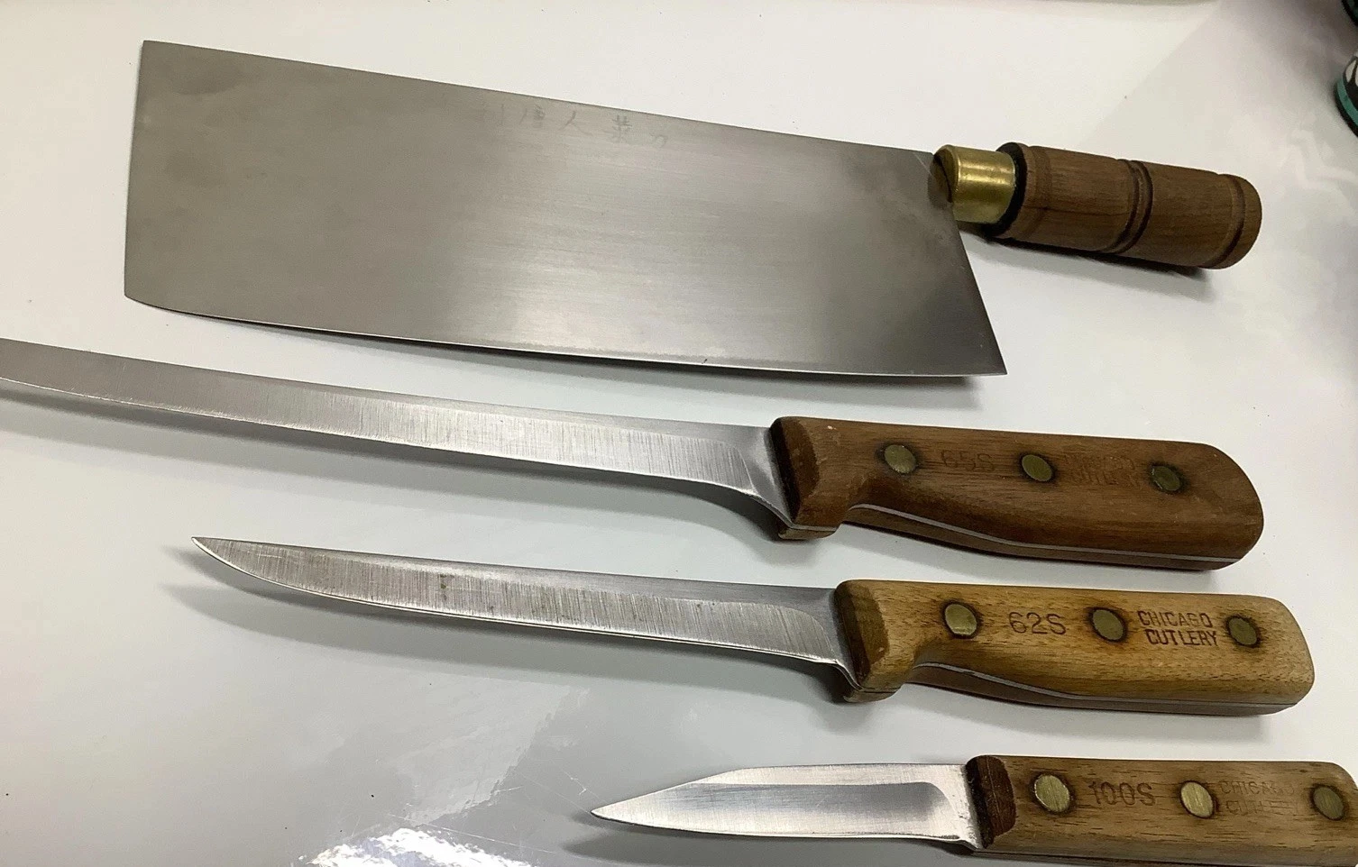 Vintage chicago cutlery knives Cc1 Chinese Chef Knife 65S 62S & 100S Lot Of 4
Opens in a new window