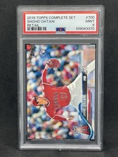 2018 Topps Complete Set Shohei Ohtani Rookie Card RC PSA 9 Mint #700 Retail