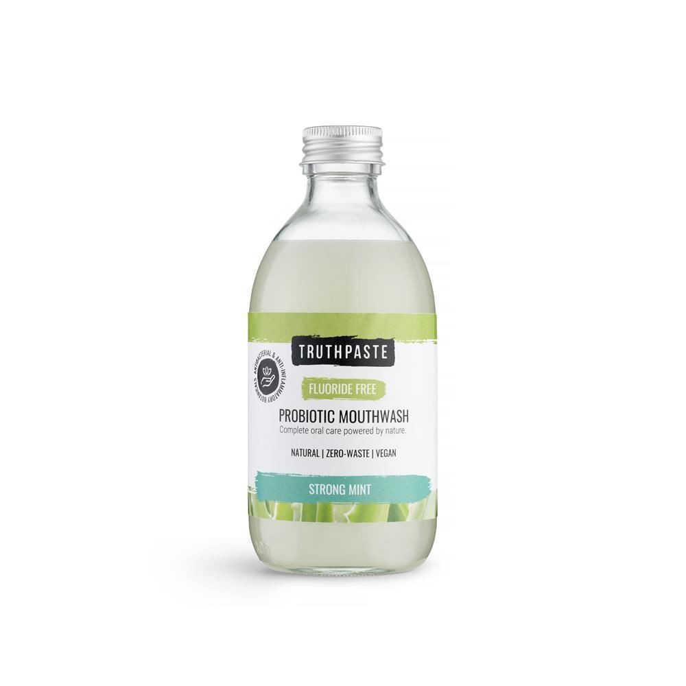 Truthpaste Fluoride Free Probiotic Strong Mint Mouthwash - 300Ml - Image 3