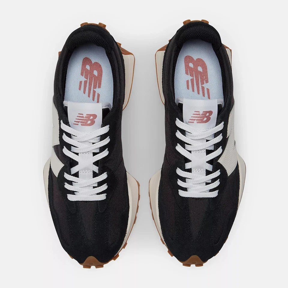 SALE New Balance Women's 327, Black with White and Mineral Red Standard Width - Image 4 of 4