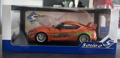 Solido Toyota GR Supra 1:18 orange voiture miniature 14 ans et plus - Photo 1/3
