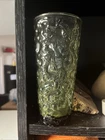 2-Vintage Tumblers Anchor Hocking Avocado Green Lido Milano Textured Glasses