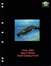 $17.00 Scott Value - 2002 CHILE Sperm Whale s/s Pacific Ocean CV MNH NH UMM