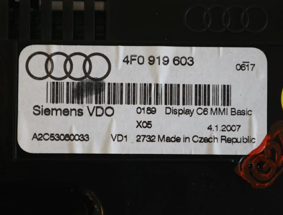 Radiodisplay Audi A6 Avant C6 4F0919603 11-2007 - Bild 3 von 3