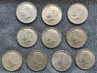 Lot of 10 circulated 40% Silver Kennedy Half Dollars