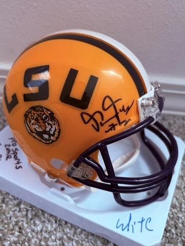 Justin Jefferson Signed LSU Tigers Mini Helmet Vikings Star -PSA COA