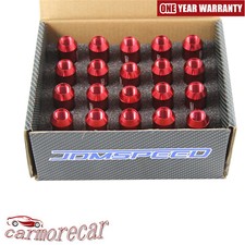 20pcs Red Jdmspeed M12x1.5 60mm Extended Forged Aluminum Tuner Racing Lug Nut
