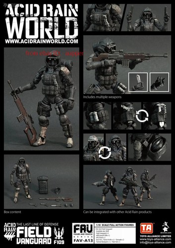 Figura de acción Acid Rain World 1/18 Fav-13 Field Vanguard F109 Field Troops NUEVO - Imagen 2 de 11