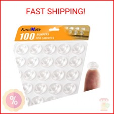 Clear Cabinet Door Bumpers Pads 100PCS 1/2" Soft Close Drawer Pad Bumpers