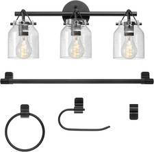 Electric 63000207 5-Piece All-In-One Bathroom Accessory Set with 22" 3-Light Van