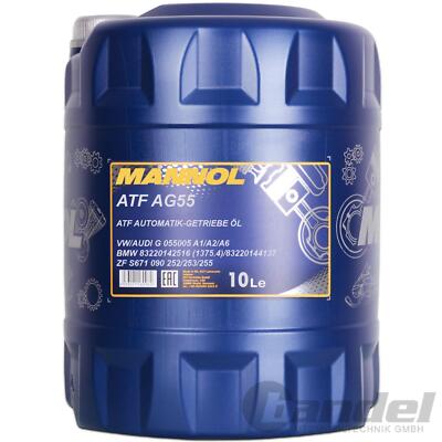 10L MANNOL AG55 6-Gang-AUTOMATIK-GETRIEBE-ÖL ATF passend für ZF6HP für VW BMW MB