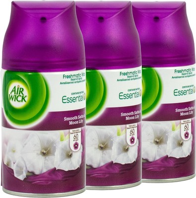 3x Air Wick Smooth Satin & Moon Lily Nachfüller für Freshmatic Max Refill - 250m