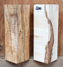 FIGURED FLAME MAPLE LATHE WOOD 1200 TURNING BLANKS LUMBER 8 x 2.5 x 2.5