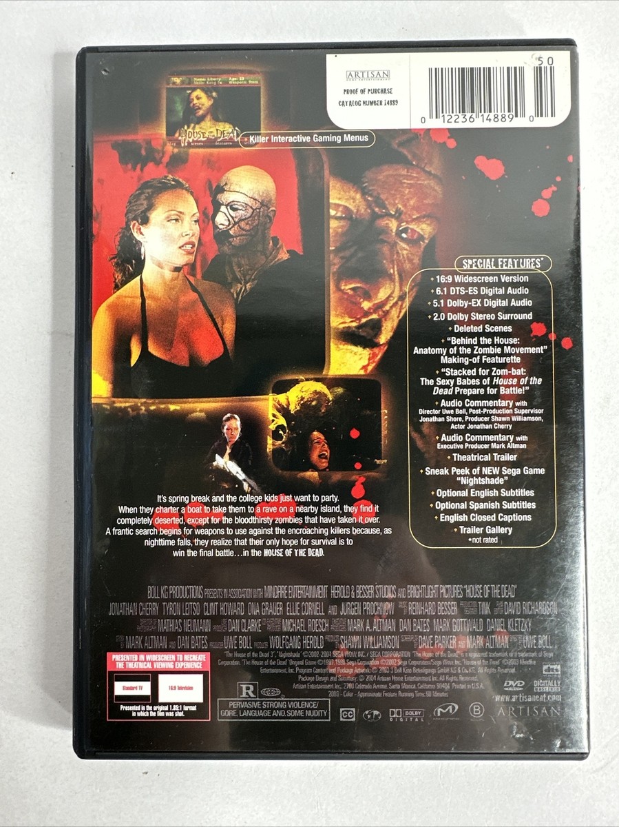 House of the Dead (DVD, 2003) Horror (Based On The Video Game
