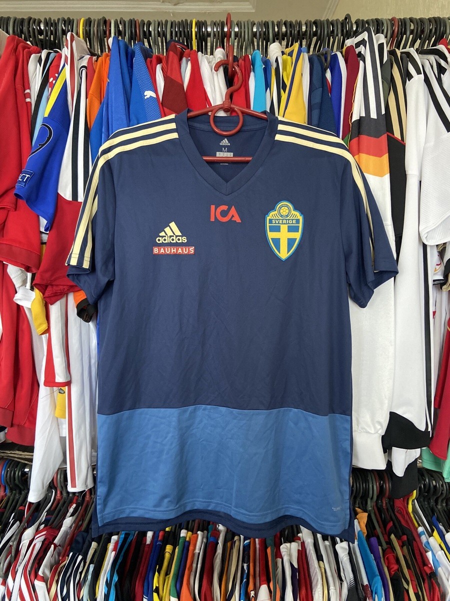 SWEDEN 2018 2019 2020 TRAINING PRE MATCH SHIRT JERSEY ADIDAS