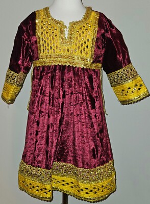 Girls Dress Afghan PASHTUN Culture Kuchi Tribal Red Traditional Dress | eBay