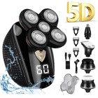 5D Men's Electric Shaver Razor Rotary Cordless USB Rechargeable Grooming Kit