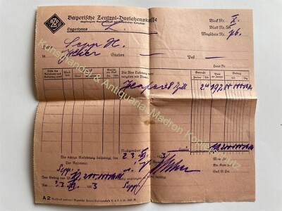 Quittung 1923 Landsberg am Lech Lagerhaus Bayerische Zentral Darlehenskasse 