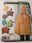Simplicity Misses' Loose Fitting Pullover Top, Ponchos, Scarf, Hat,  Sizes L XL — photo 1
