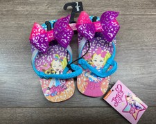 JOJO Siwa Cartoon Baby Girl Sandals Flip Flops Size 7/8 Kids Slides NEW