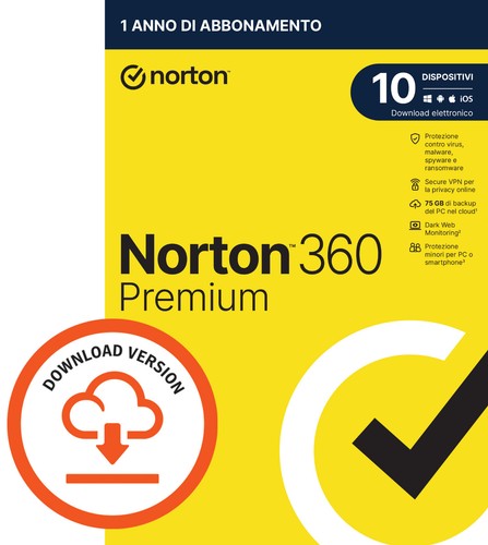Norton 360 Premium 2025 10 Device 1 Anno PREZZO PROMO ITALIA - Foto 1 di 4