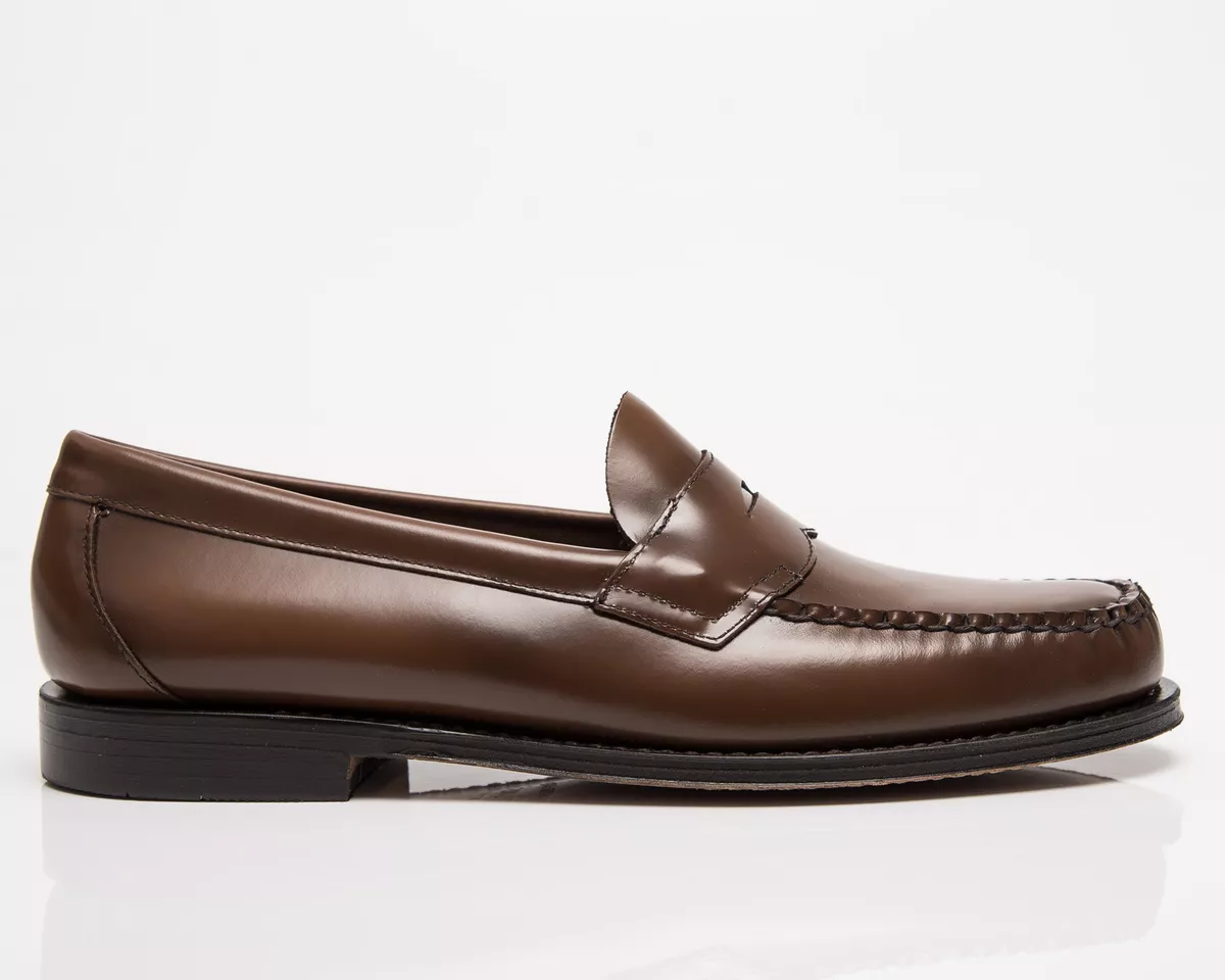 G.H Bass Co Weejuns Heritage Logan Moc Leather Men mid brown eBay