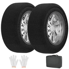 H&ZT Automotive Snow Socks for Tire Traction & Grip, Alternative to Tire Chain