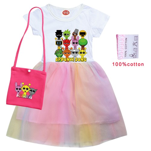 Sprunki- Incredibox Dress Lace Casual Dresses Children Wedding Party dress - Picture 16 of 31