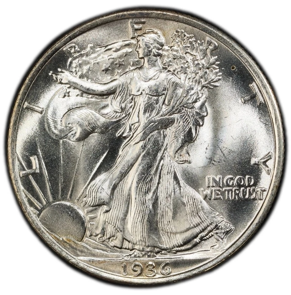 1936 WALKING LIBERTY HALF DOLLAR DDO FS-102 PCGS MS65 CAC LOW POPULATION (H103) - Image 2 of 4