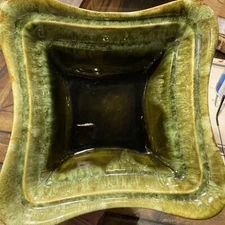 USA Candy Pottery Dish 1960’s Green Calif USA Retro Mid Century Decor