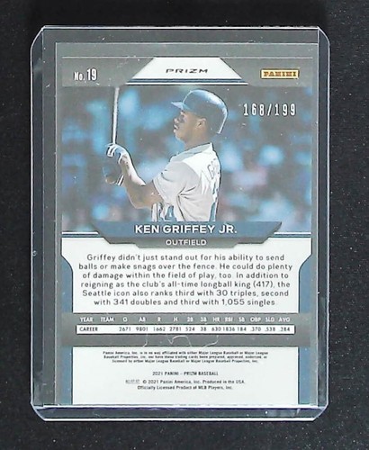 2021 Ken Griffey Jr. Panini Prizm Blue Donut Circles # /199 - Picture 2 of 2