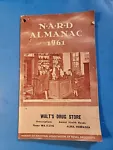 Vtg. 1961 NARD Almanac - Walt's Drug Store Pharmacy Alma, Nebraska Preowned VG
