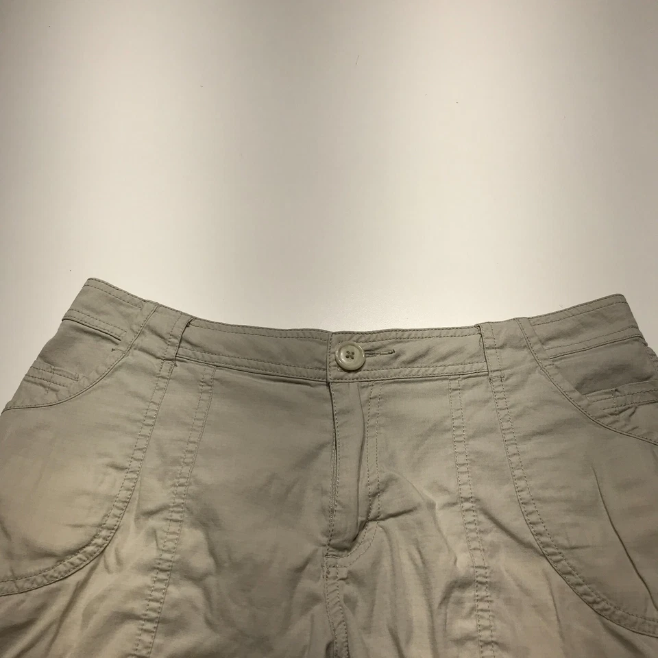 Pantalones Cortos Koppen Para Mujer W31 Tostado Caqui Desgarro Puño con Pestaña Rodante Aire Libre Senderismo Viaje Foto 3 de 4