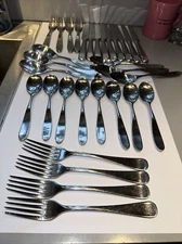 31piece  Furst Besteck Mid Century Modern Flatware Mix Lot Some Marked Some Not