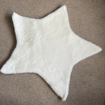 weicher Stern Teppich 90cm x90cm creme