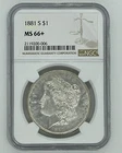 1881-S Morgan Silver Dollar NGC MS 66+