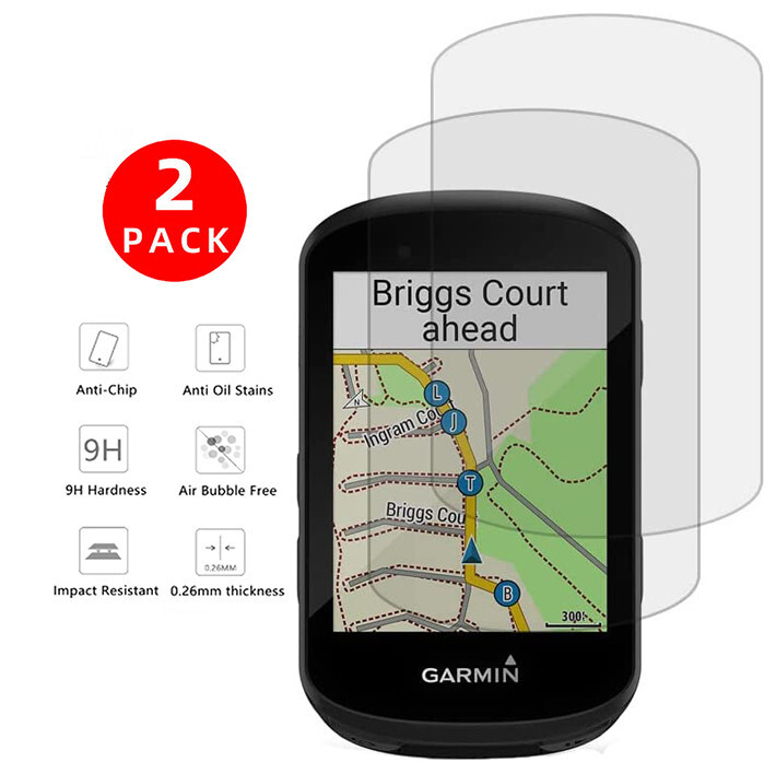 [Paquete de 2] Protector de pantalla de vidrio templado premium para Garmin Edge 530 / 830