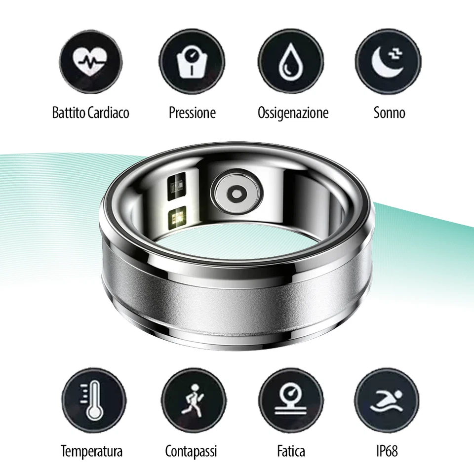 Smart Ring 2025 Anello Smart Fitness Tracker Monitoraggio Salute Attività Fisica - Immagine 3 di 4
