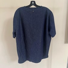 Valentino , Back Studded Pullover Shirt SS in Denim Blue , BNWT 50 IT